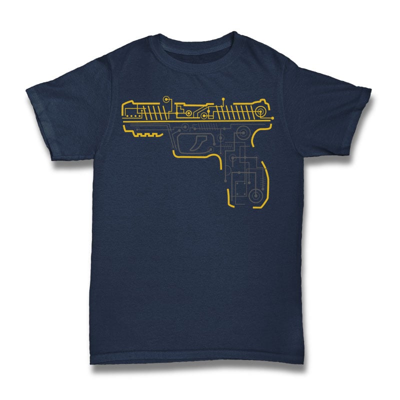Electric Gun t shirt designs for merch teespring and printful