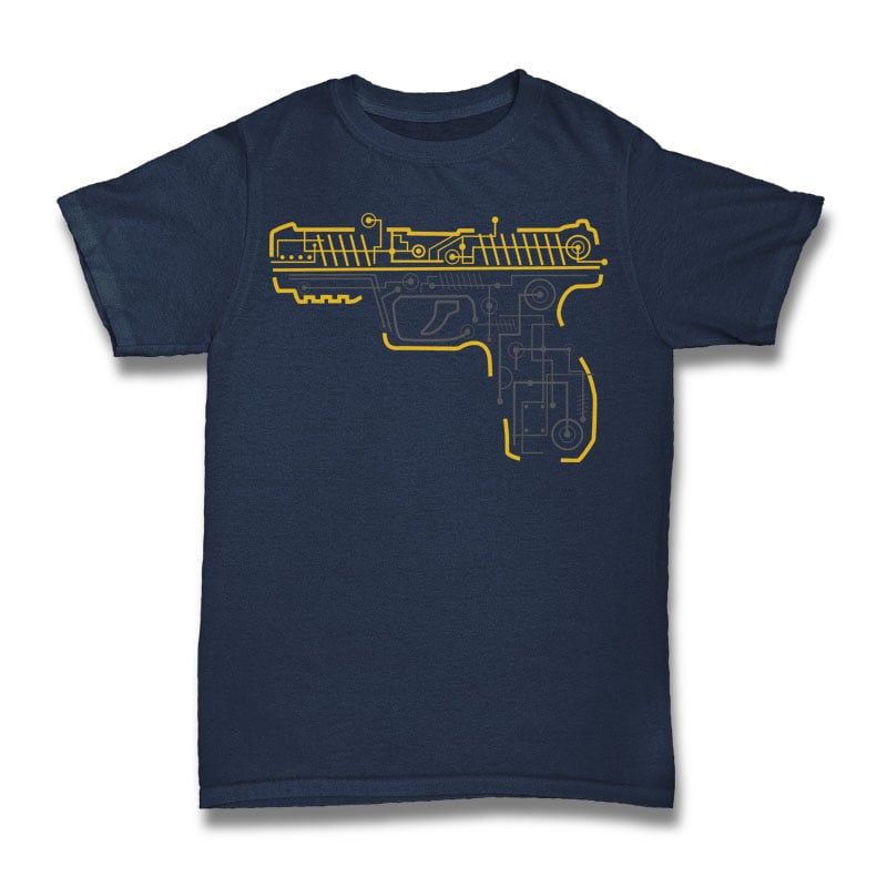 Electric Gun t shirt designs for merch teespring and printful