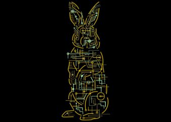 Electric Rabbit Tshirt Design