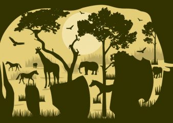 Elephant Forest Tshirt Design