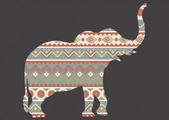 Elephant Ornament Tshirt Design