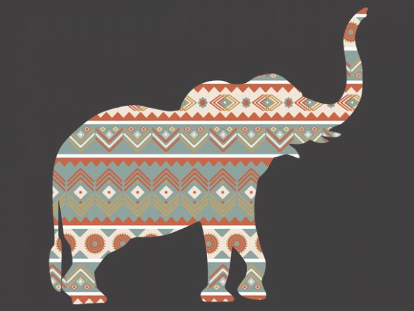 Elephant ornament tshirt design