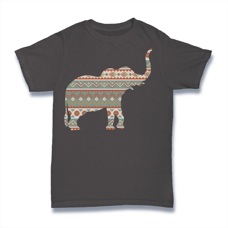 Elephant Ornament Tshirt Design buy t shirt designs artwork