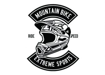 Extreme Bike Helmet Tshirt Design