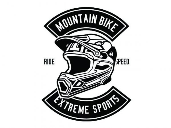 Extreme bike helmet tshirt design