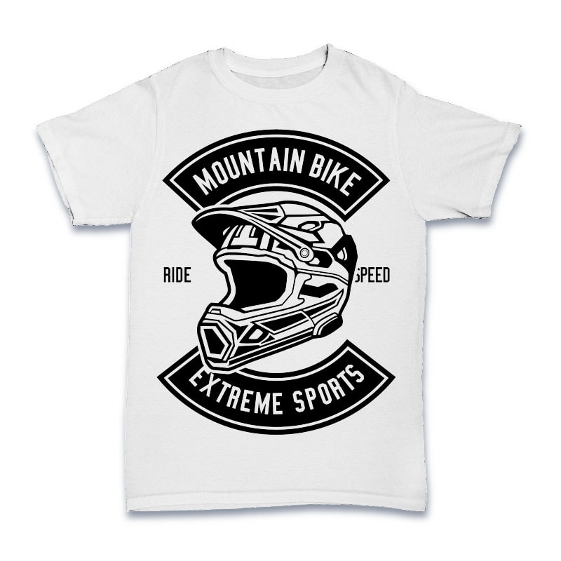 Extreme Bike Helmet Tshirt Design t shirt designs for printful