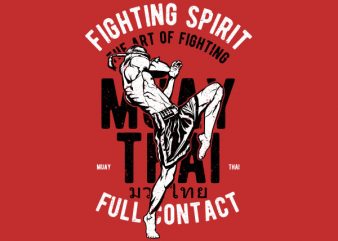 Fighting Spirit Vector t-shirt design