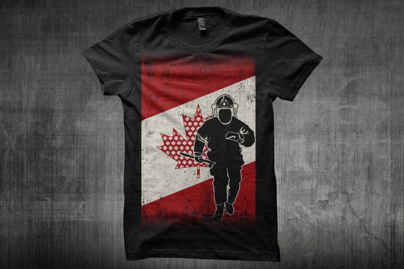 Canadian Fireman Flag buy tshirt design