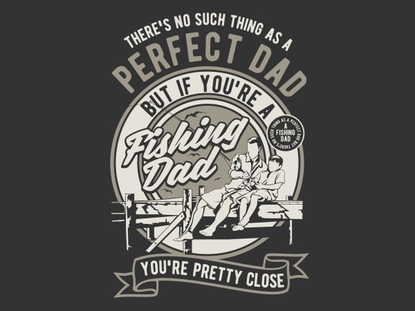Fishing dad graphic t-shirt design
