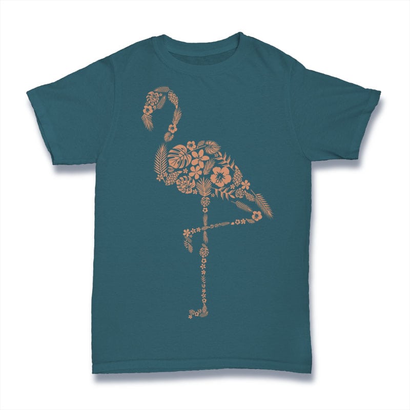 Flamingo Tshirt Design tshirt-factory.com