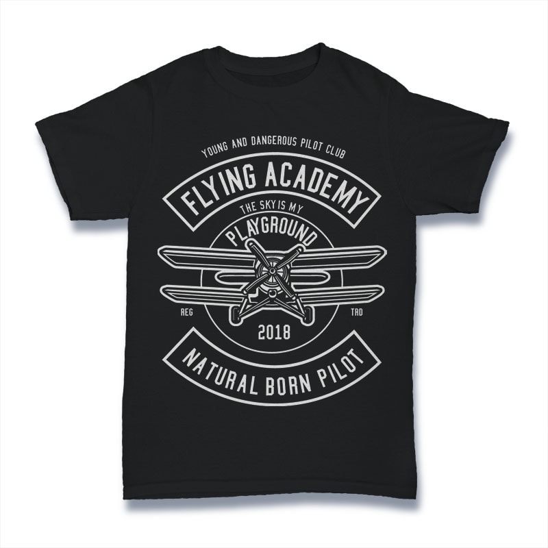 Flying Academy Tshirt Design tshirt design for sale