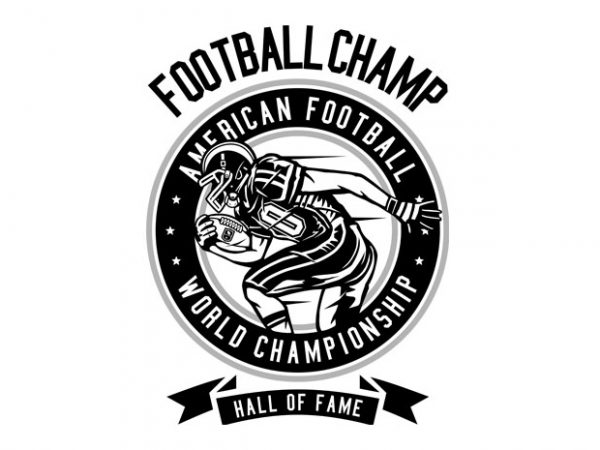 Football champ tshirt design Football champ tshirt design