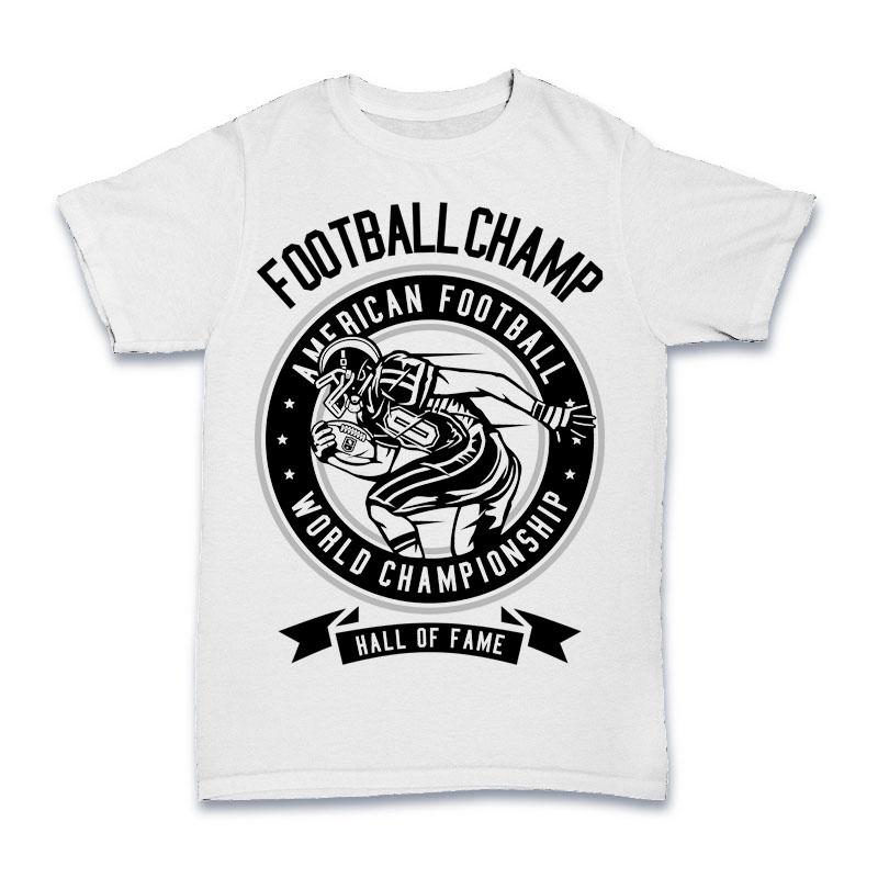 Football Champ Tshirt Design commercial use t shirt designs