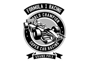 Formula 1 Racing Tshirt Design