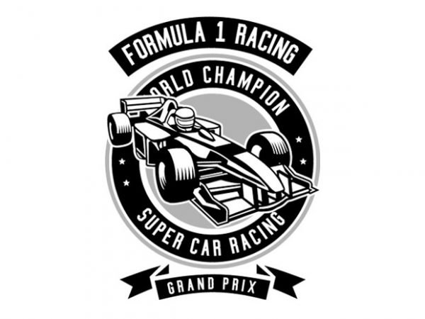Formula 1 racing tshirt design