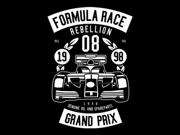Formula race tshirt design