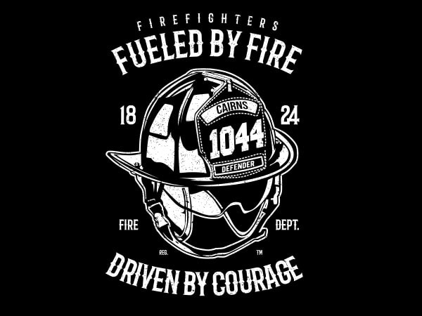 Fueled by fire vector t-shirt design