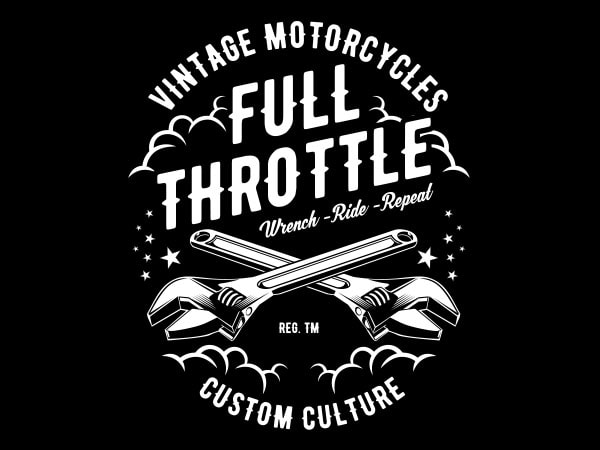 Full throttle vector t-shirt design