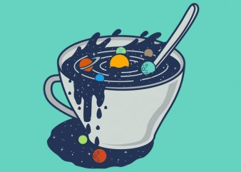 Galaxy Mug Tshirt Design