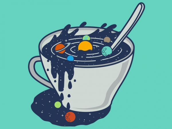 Galaxy mug tshirt design