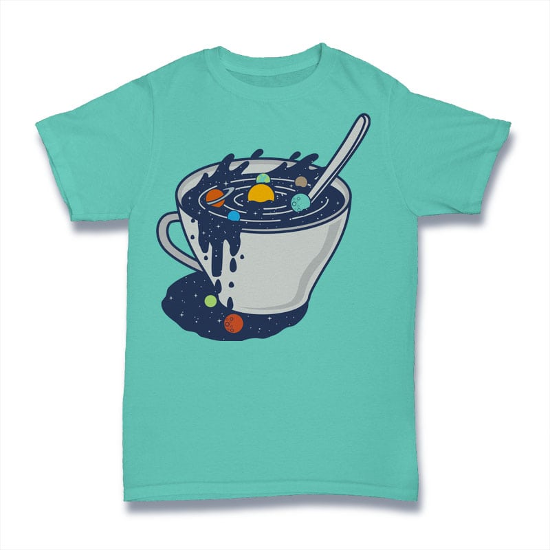 Galaxy Mug Tshirt Design tshirt designs for merch by amazon