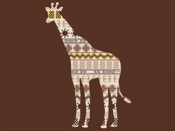 Giraffe ornament tshirt design