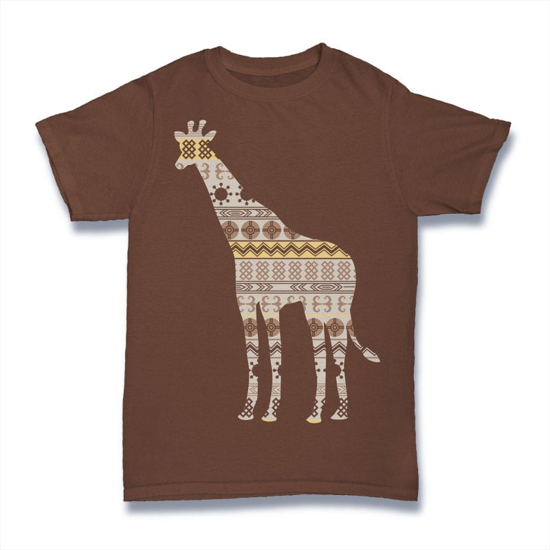 Giraffe Ornament Tshirt Design buy t shirt designs artwork