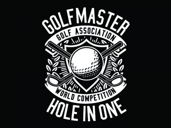 Golf master tshirt design