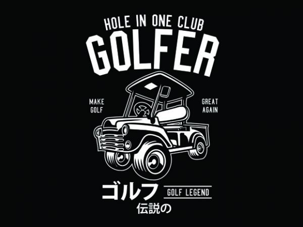 Golf truck tshirt design