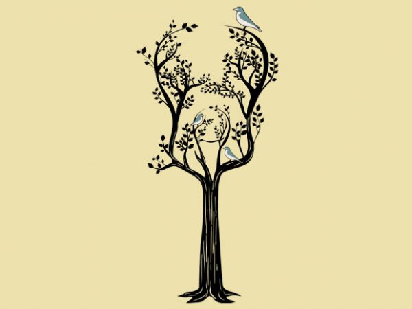 Guitar tree tshirt design