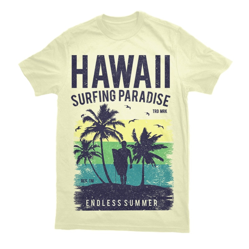 T-shirt Texte Hawaii