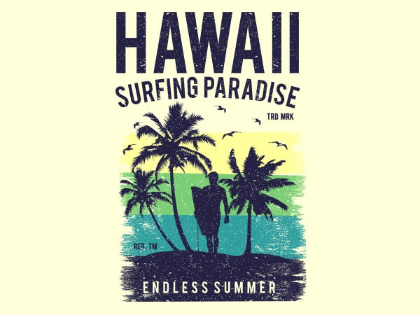 Hawaii vector t-shirt design