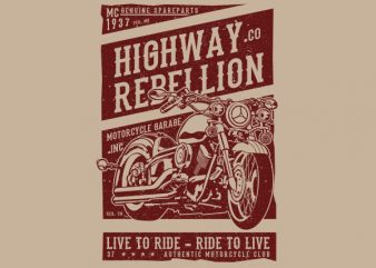 Highway Rebellion Graphic t-shirt design