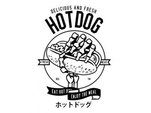 Hot dog tshirt design