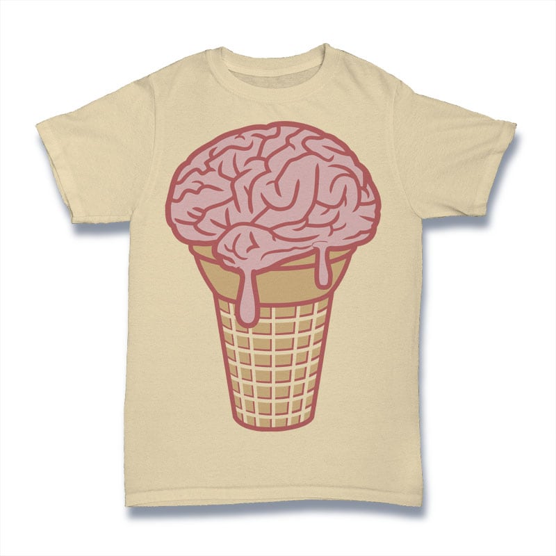 Ice Brain Tshirt Design tshirt-factory.com