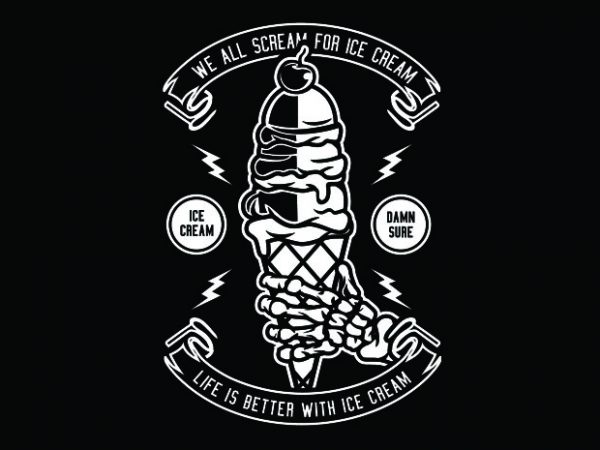 Ice cream tshirt design