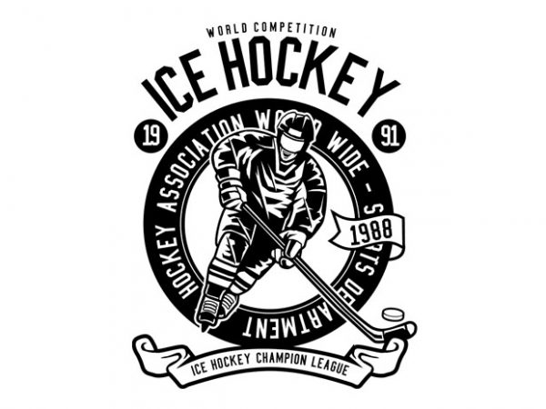 Ice hockey tshirt design