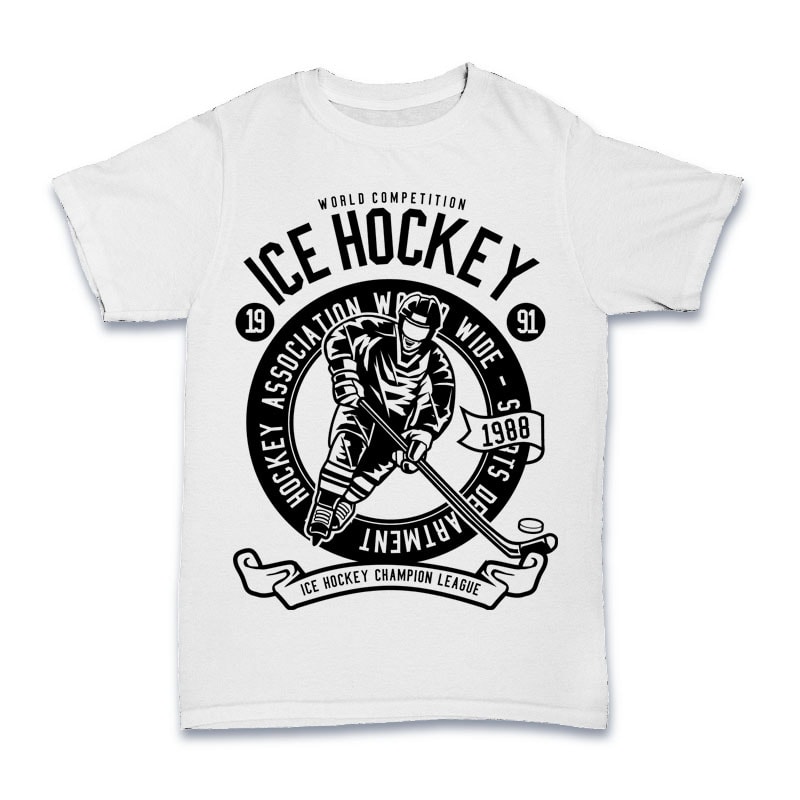 Ice Hockey Tshirt Design t shirt designs for printful