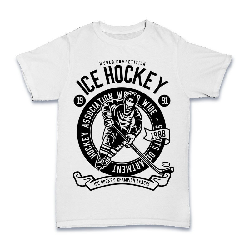 Girl Who Loves Hockey T-shirt Design Vector Download