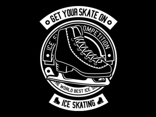 Ice skating tshirt design