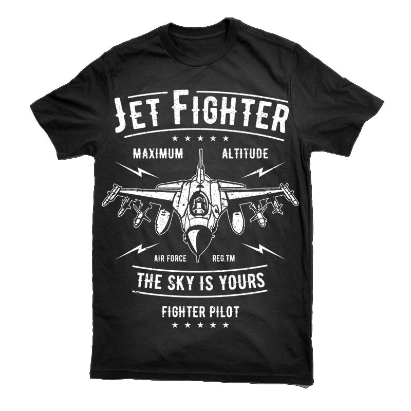 Jet Fighter Graphic t-shirt design buy t shirt design