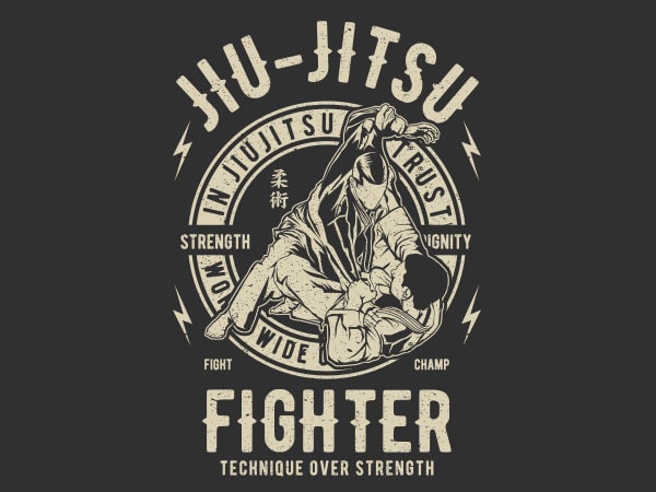 Jiu jitsu graphic t-shirt design