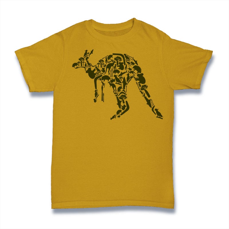Kangaroo Tshirt Design buy t shirt design