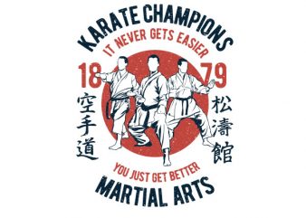 Karate Champions Graphic t-shirt design