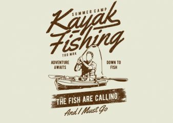 Kayak Fishing Graphic t-shirt design