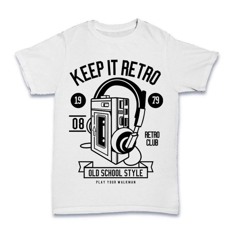 Keep It Retro Tshirt Design t shirt design graphic