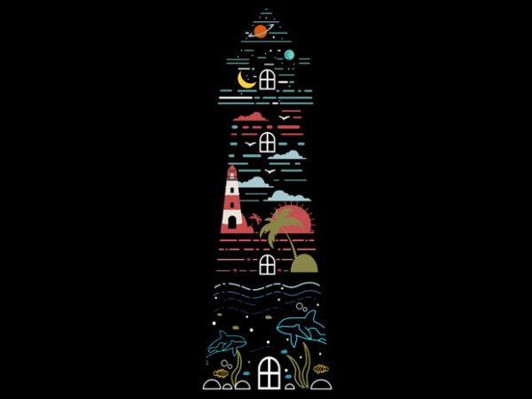 Lighthouse tshirt design