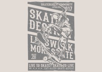 Live To Skate Graphic t-shirt design