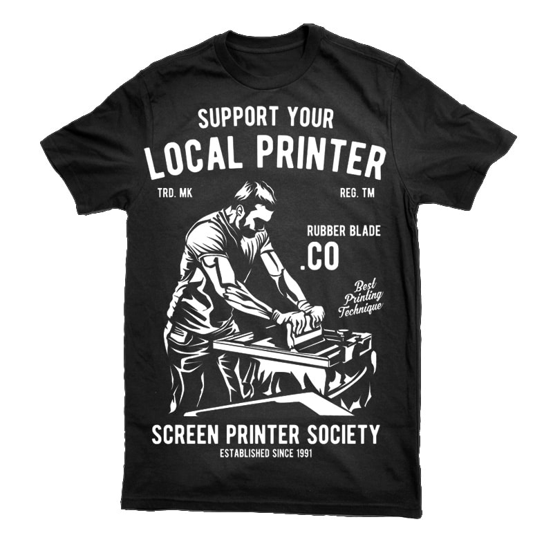 Local Printer Graphic t-shirt design tshirt design for merch by amazon