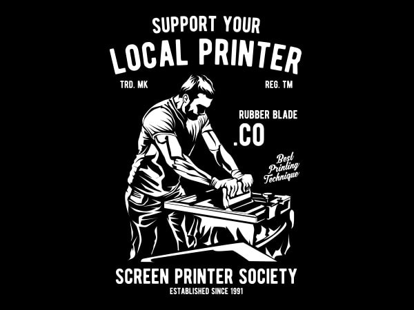 Local printer graphic t-shirt design